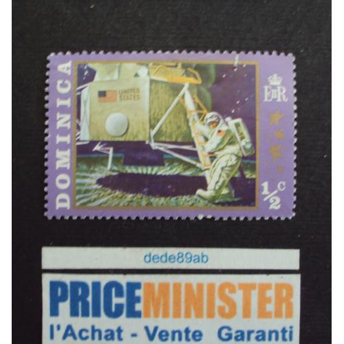 République Dominicaine..1/2c Dominica.Niel Amstrong : 1er Pas Sur La Lune.Non Oblitéré.(Avec Gomme)