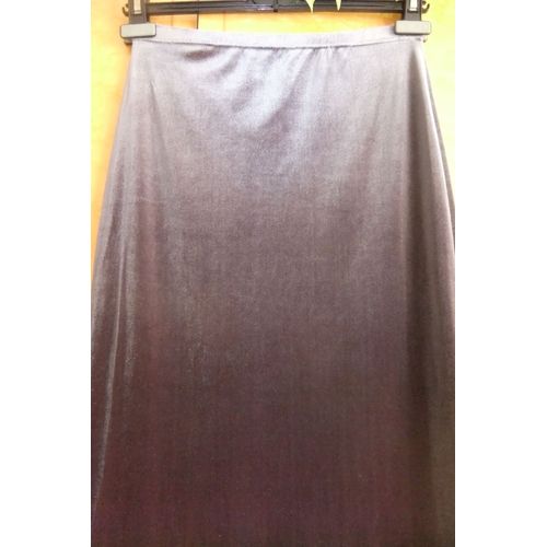 Jupe Velours Taille 38 Gris Extensible Ange