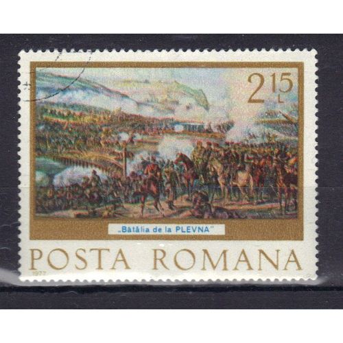 Roumanie 1977 : Centenaire De L'indépendance : Bataille De La Plevna - Timbre Oblitéré