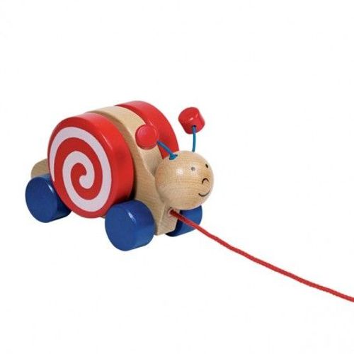 Animal À Tirer - Escargot En Bois