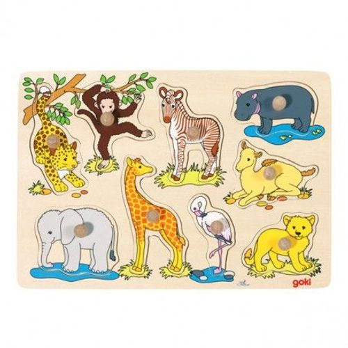 Puzzle À Encastrements: Animaux Sauvages
