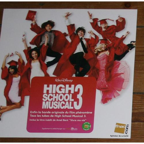 Rare Plv Souple 30x30 Cm Film High School Musical 3 Walt Disney Magasins Fnac