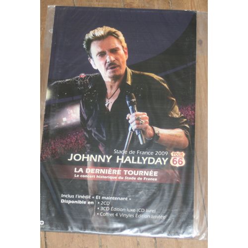 Rare Plv Cartonnee Rigide Officielle 30x50cm Johnny Hallyday Stade De France 2009