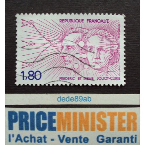France..Frédéric & Irène Joliot-Curie. Oblitéré.