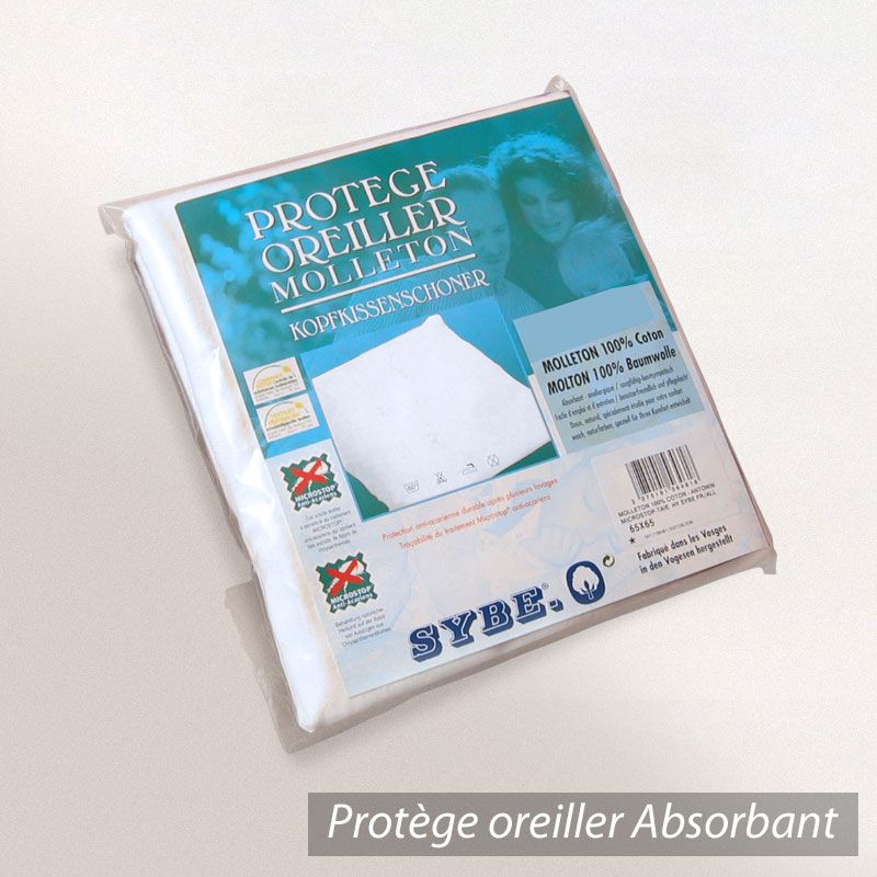 Housse De Protection Oreiller 50x75 Cm Antonin Molleton Absorbant Traité Anti-Acariens