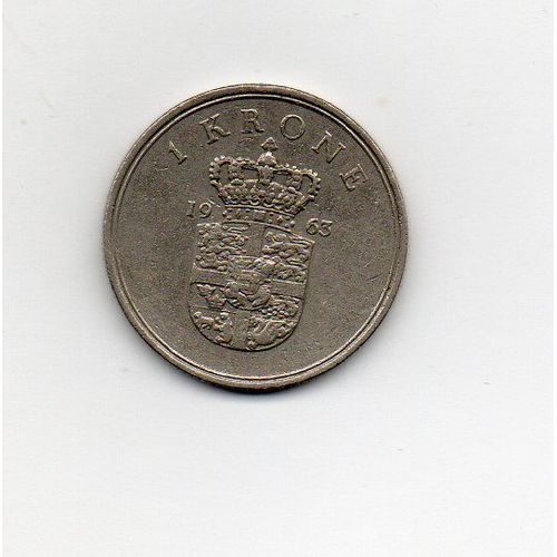 Danemark 1 Krone 1963 Frederic Ix Cupronickel