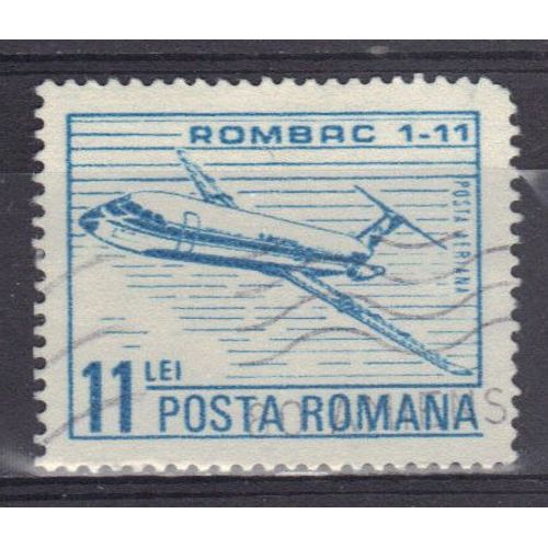 Roumanie 1983 Poste Aerienne : Avion Commercial "Rombac 1-11" De Construction Roumaine - Timbre Oblitéré
