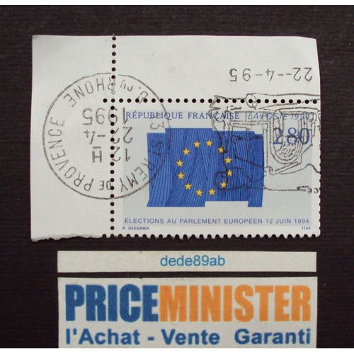 France.Elections Au Parlement Européen 12 Juin 1994.(Le Drapeau) Oblitéré.
