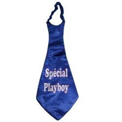 Cravate Géante 40 Cm Bleue Special Playboy