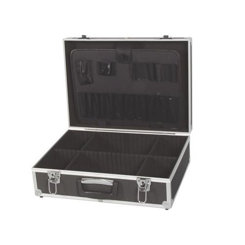 VALISE AVEC BORDS EN ALUMINIUM 455 x 330 x 152mm NOIR