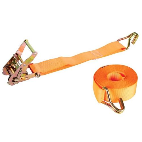 SANGLE D'ARRIMAGE AVEC TENDEUR À CLIQUET + CROCHETS - MAX. 1000kg - 9m x 50mm
