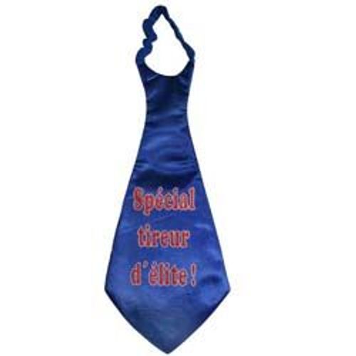 Cravate Géante 40 Cm  Bleue  Spécial Tireur D'elite