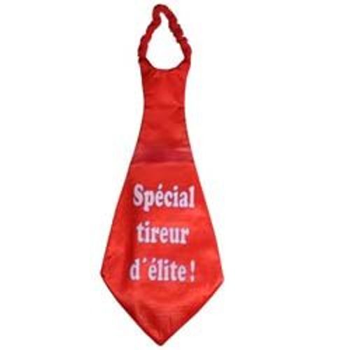 Cravate Géante 40 Cm  Rouge  Spécial Tireur D'elite