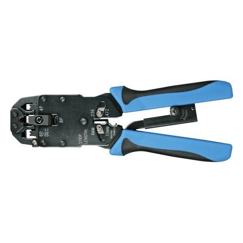 PINCE À SERTIR PROFESSIONNELLE POUR CONNECTEURS MODULAIRES 4P4C, 6P4C, 8P8C (RJ11, RJ12, RJ45) & DEC