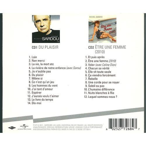 Coffret 2 Cd Du Plaisir / Etre Une Femme 2010 Inclus Duos "Voler" & "La Rivière De Notre Enfance"