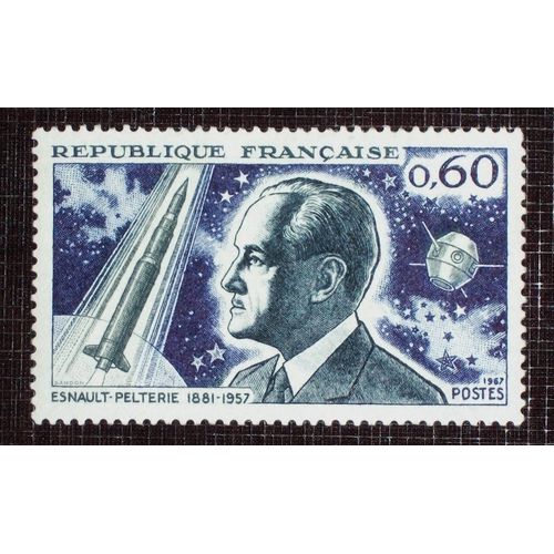 France N° 1526 Neuf Avec Charnière Ou Trace De 1967 - 60c « 10ieme Anniversaire De La Mort De Robert Esnault-Pelterie »