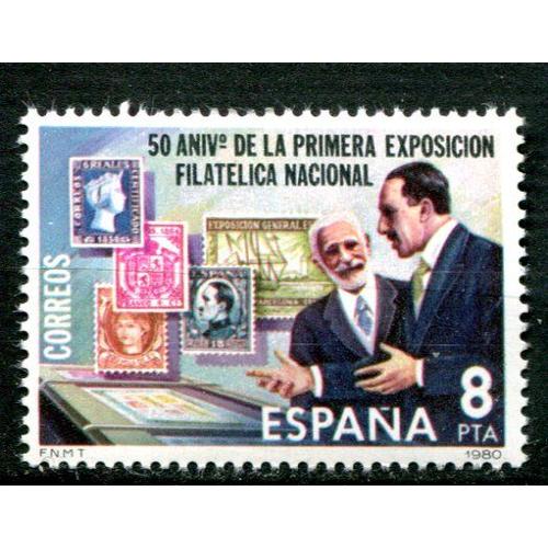 Espagne Année 1980 N° 2222 Neuf**  50ème Anniversaire De La 1ère Exposition Philatélique Nationale  Alphons Xiii