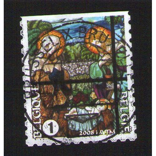 Timbre Oblitéré Used Stamp Vitrail De L'église De La Nativité À Bethléem 2008 Belgique Wns Be110.08