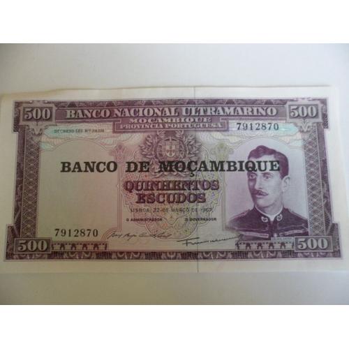 Mozambique 500 Escudos 1967  Neuf/Unc !!