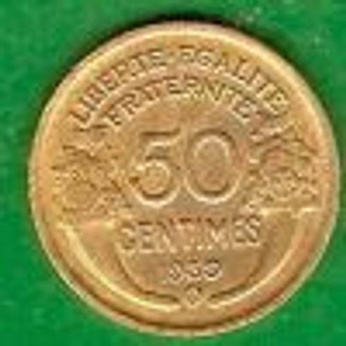 France = Pièce De 50 Centimes Morlon, De 1939 B ( Bruxelles)