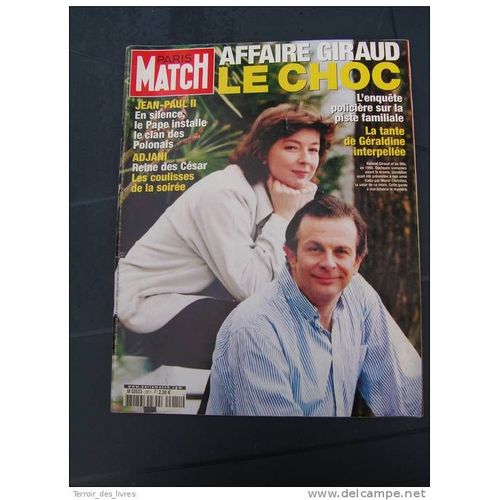Paris Match 2911 Jose Garcia 3p /Chirurgie Esthetique 5p / Isabelle Adjani 4p / Monica Bellucci 2p / L'affaire Giraud (Roland )  6p / Patrick Sebastien 6p / L'antartique 8p / Le Tsunami 4p / Clint Eastwood Aux Oscars 6p /Yves Lecoq 1p 2911