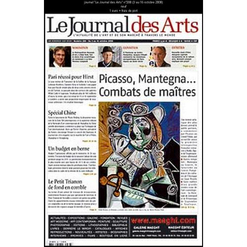 Journal "Le Journal Des Arts" N°288 (3 Au 16 Octobre 2008)