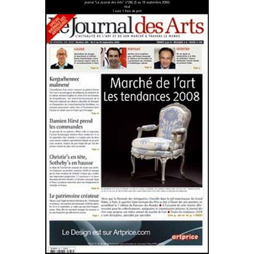 Journal "Le Journal Des Arts" N°286 (5 Au 18 Septembre 2008)