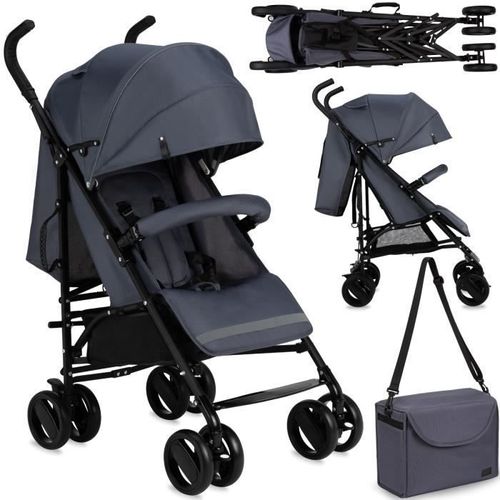 Poussette Canne Momi Akira - Légère 6.7 Kg - De 6 Mois À 15 Kg - Gris