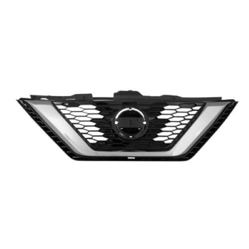 Grille Radiateur Pour Nissan Qashqai Ii Phase 2 Depuis 2018, Noire, Moulure Chromé, Neuve