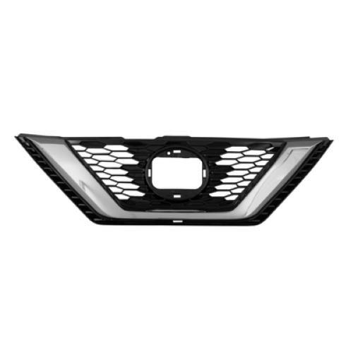 Grille Radiateur Pour Nissan Qashqai Ii Phase 2 Depuis 2018, Noire, Trous Radar, Neuve