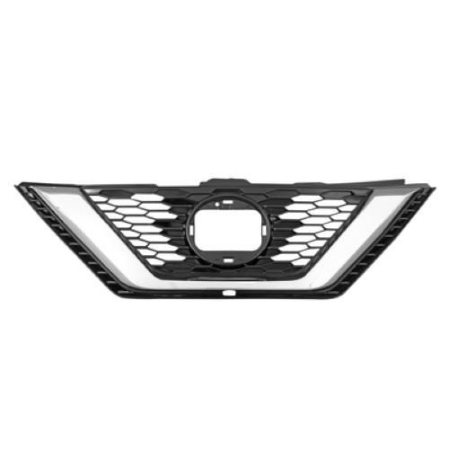 Grille Radiateur Pour Nissan Qashqai Ii Phase 2 Depuis 2018, Noire, Trou Caméra, Neuve