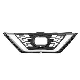 Grille Radiateur Pour Nissan Qashqai Ii Phase 2 Depuis 2018, Noire, Trou Caméra, Neuve