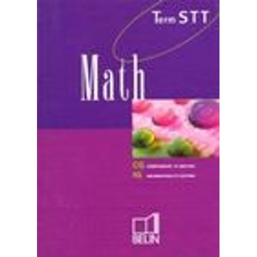 Math Terminale Stt - Livre Du Professeur, Édition 1998
