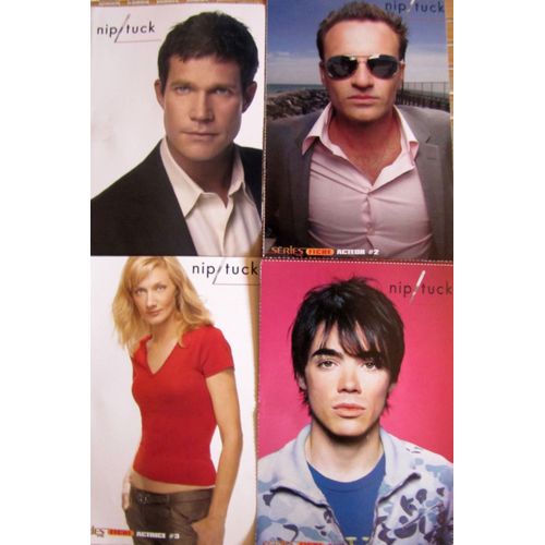 Lot De 4 Cartes Postales Série Tv Nip Tuck