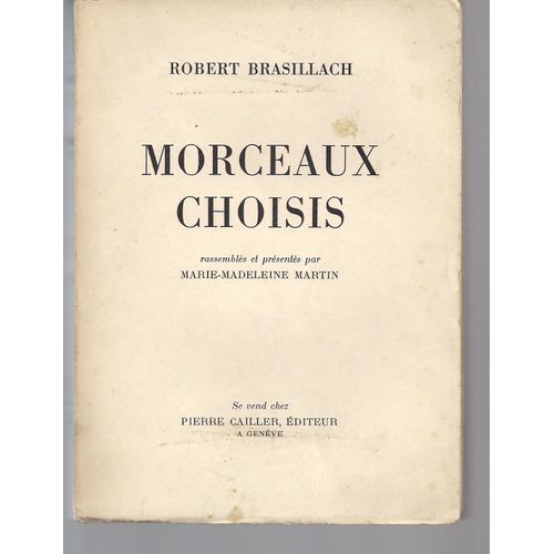 Morceaux Choisis.