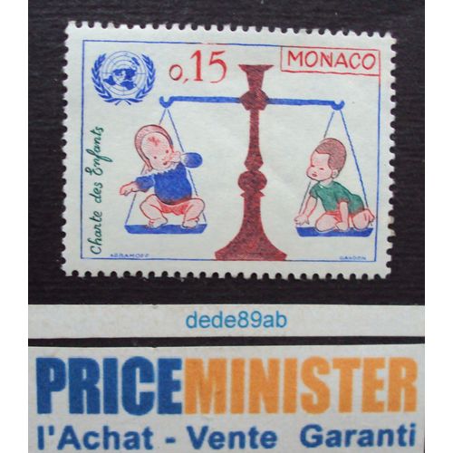 Monaco..0.15. Charte Des Enfants. Non Oblitéré.