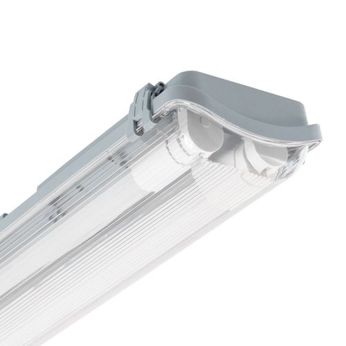 Réglette Étanche Ip65 Slim Pour Deux Tubes Led 150cm Connexion Latérale 1500 Mm