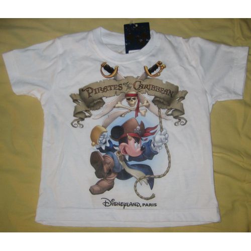 T-Shirt Mickey Mouse Disney Pirates Des Caraïbes Disneyland