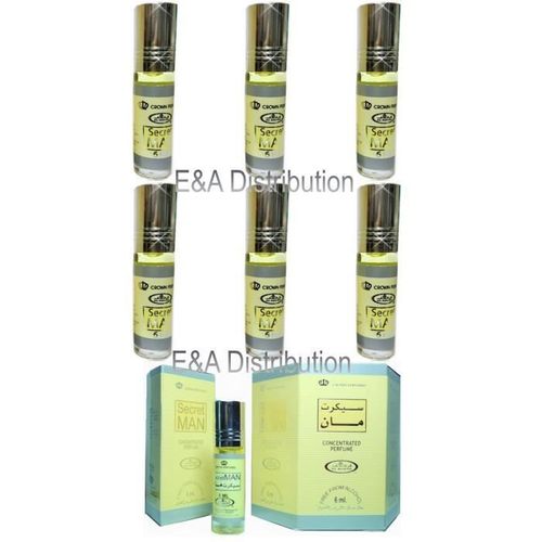 Al Rehab Parfum Musc Oriental Homme Par Lot De 6 -Secret Man-6 Ml- Al Rehab- 