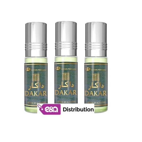 Lot De 3 Muscs Parfums Dakar De Al Rehab - 6ml 