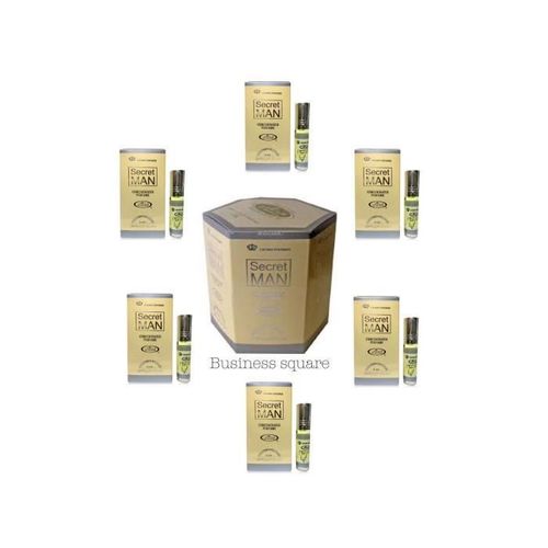Pack De 6 Musc Parfum Al Rehab Secret Man 6ml 100% Huile 