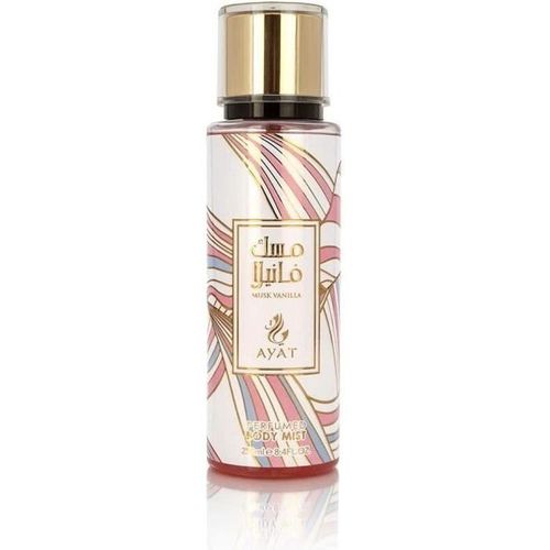 Ayat Perfumes - Brume Musk Vanilla Parfumé 250ml ? Mist Pour Le Corps De Senteurs Orientales - Fabriqué En Dubai 