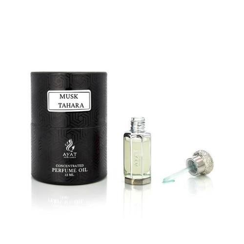 Ayat Perfumes - Extrait De Parfum Musk Tahara 12ml - Fabriqué À Dubai - Unisexe Sans Alcool - Huile Parfumée Arabian Longue Durée 