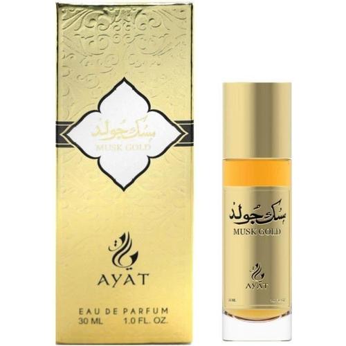 Ayat Perfumes ? Eau De Parfum Musk Gold 30ml Edp Orientale Arab ? Idée Cadeau Original Unisex ? Boisées, Vanille,Notes Épicées 