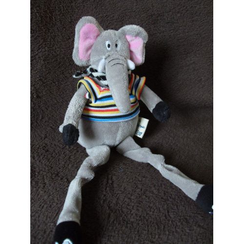 Doudou Peluche Elephant Gris Les Petites Marie Raynaud