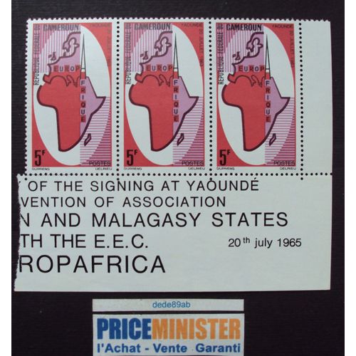Cameroun..(République Fédérale Du) 3 Timbres 5f Europafrique.Neufs (Avec Coin Daté)