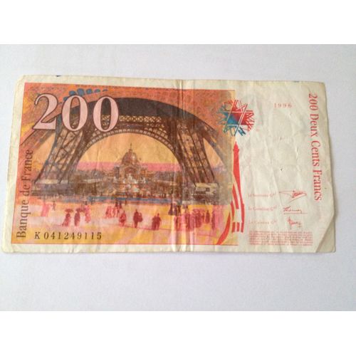 Billet 200 Francs Gustave Eiffel 1996