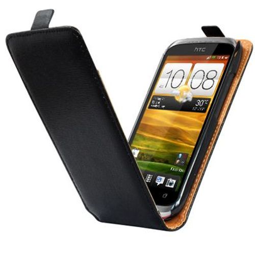 Etui Portefeuille Cuir Noir Htc Desire X