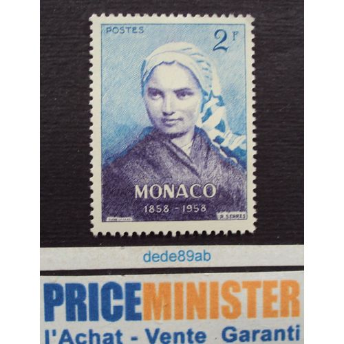 Monaco..Centenaire Des Apparitions De Lourdes.Sainte Bernadette. Neuf (Avec Gomme)