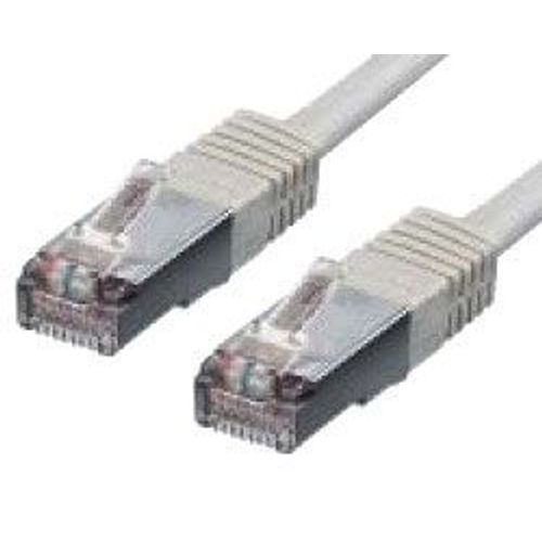 equip - Cordon de raccordement - RJ-45 (M) pour RJ-45 (M) - 7.5 m - Paire torsadée blindée (SSTP) - CAT 6 - sans halogène, moulé, bloqué - gris